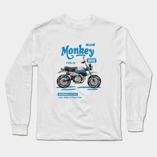 Honda Monkey - Blue Long Sleeve T-Shirt